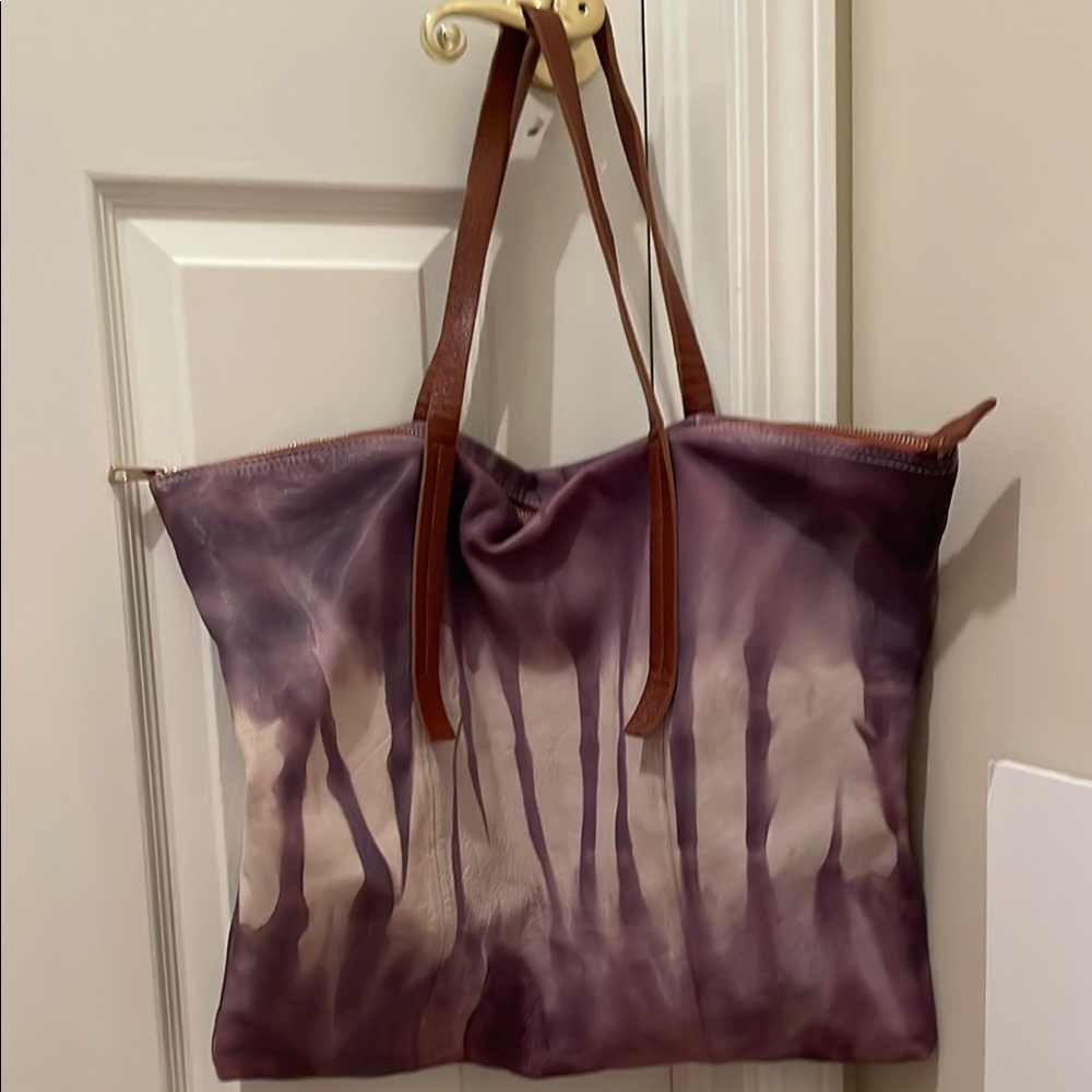 Monserat De Lucca   Purple Tie-Dye Tote Bag